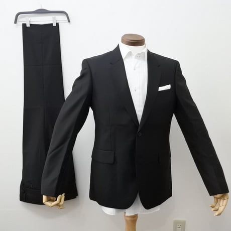L155｜Paul Smith×ロロピアーナ 2Bブラックスーツ(L) 定価143,000円 ポールスミス