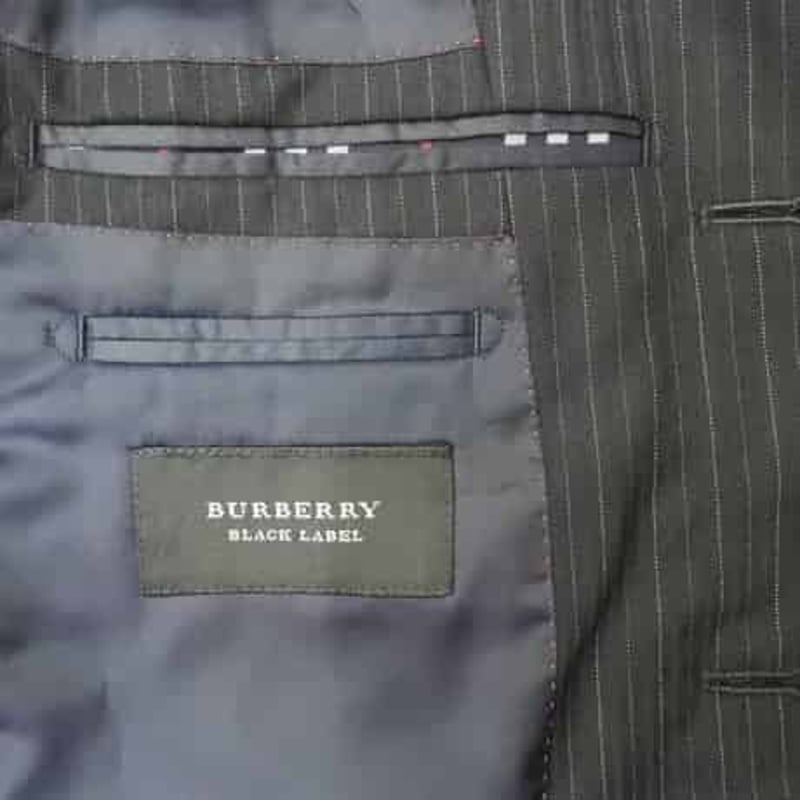 138|BURBERRY BLACK LABEL 段返り3Bブラックストライプスーツ(36 138|BURBERRY BLACK LABEL 段返り3Bブラックストライプスーツ(36