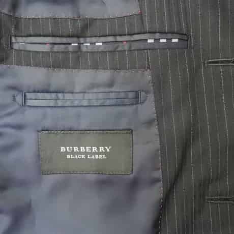 週末限定お値下げ❗️２〜3回着用❗️BURBERRY BLACK LABEL L S27｜BURBERRY BLACK LABEL 段返り3Bダークネイビーストライプスーツ