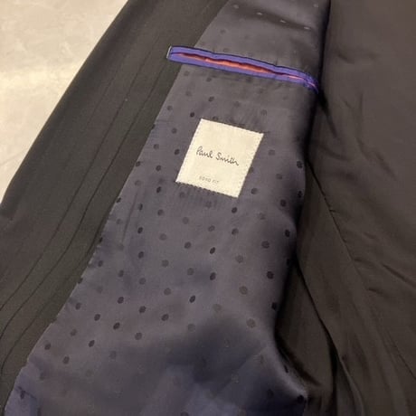 L163.5｜Paul Smith SOHO 2Bブラックシャドーストライプスーツ(L) 定価99,000円 ポールスミス