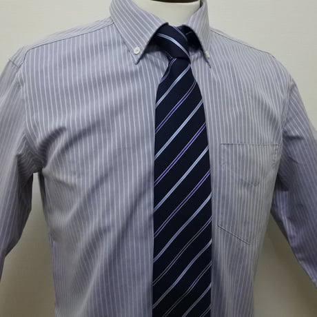 シャツM7｜Paul Smith  ブルーストライプBDシャツ(M)