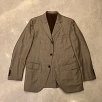M90｜EDIFICE×CANONICO 段返り3B光沢ベージュスーツ(46) 定価88,000円 エディフィス