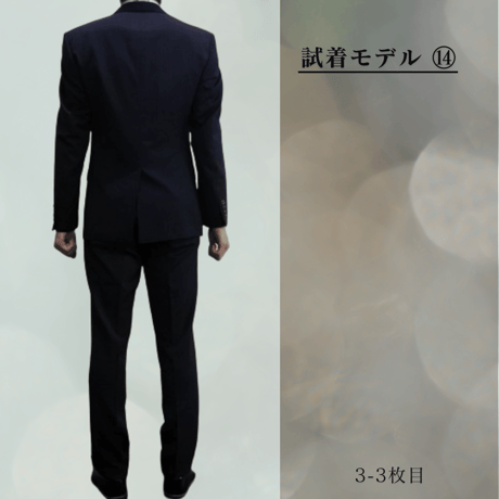 L136｜SUIT SELECT ２Bネイビーストライプ3ピーススーツ(Y6)スーツセレクト