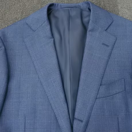 S52｜SHIPS×REDA 段返り3Bネイビーグレーグレンチェックスーツ(44) 定価121,000円 シップス