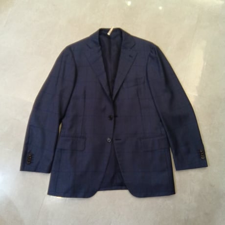 M109｜SHIPS×CERRUTI 段返り3Bネイビーグレーチェックスーツ(46) 定価125,000円 シップス