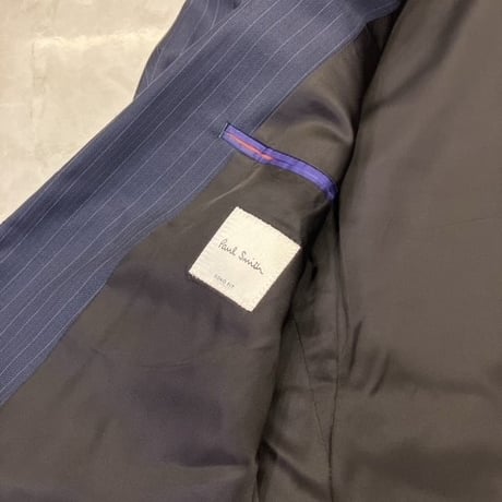 S21｜Paul Smith SOHO×ロロピアーナ 2Bネイビーストライプスーツ(S) 定価111,000円 ポールスミス