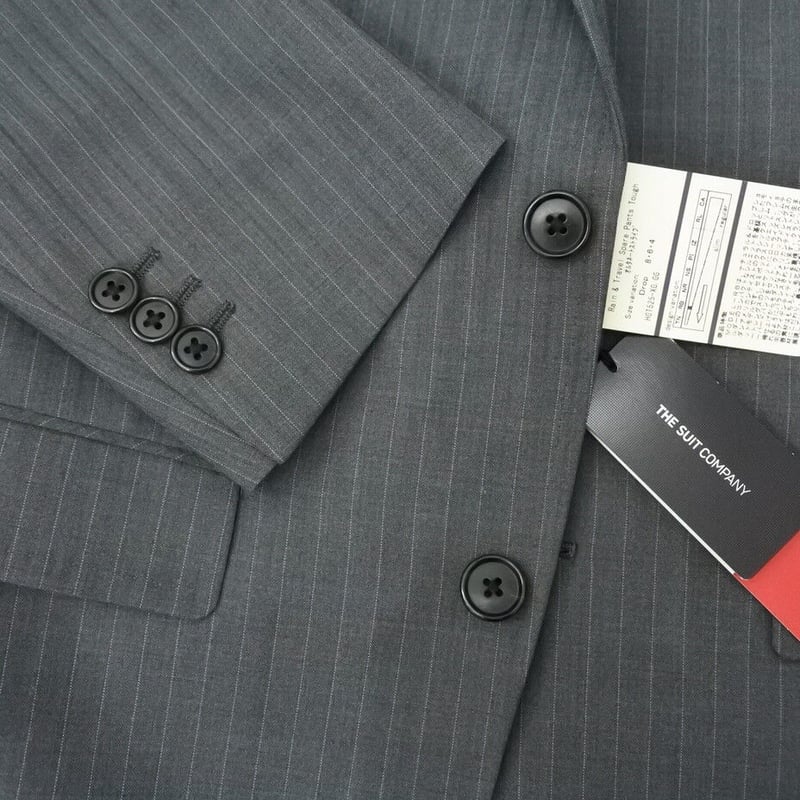 137|THE SUIT COMPANY 2Bグレーストライプスーツ(175cm-78cm) 137|THE SUIT COMPANY 2Bグレーストライプスーツ(175cm-78cm)