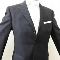 S50｜COMME CA MEN 2Bブラックシャドーストライプスーツ(44) 定価75,90