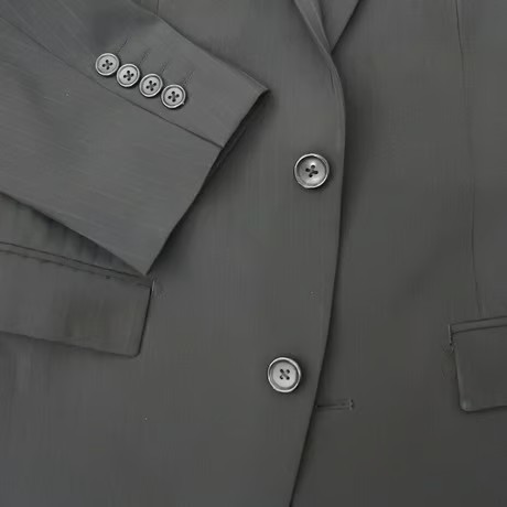 S50｜COMME CA MEN 2Bブラックシャドーストライプスーツ(44) 定価75,900円 コムサメン