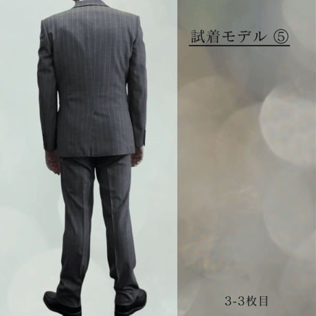 L146｜TAKEO KIKUCHI 2Bグレーストライプスーツ(3) 定価66,000円 タケオキクチ