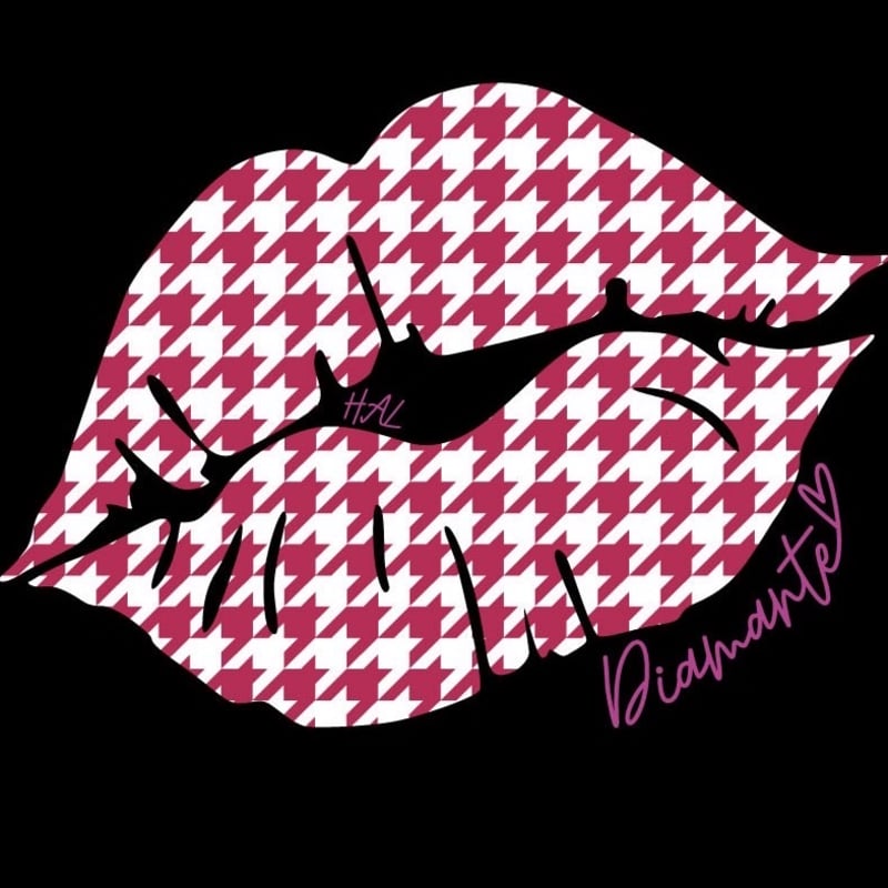 オリジナルTシャツ 【千鳥柄キスマーク】 | Diamante