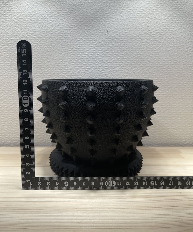 SP-3D04］3Dプリンター BLACK POT& SAUCER 鉢 鉢皿 | Sanpi