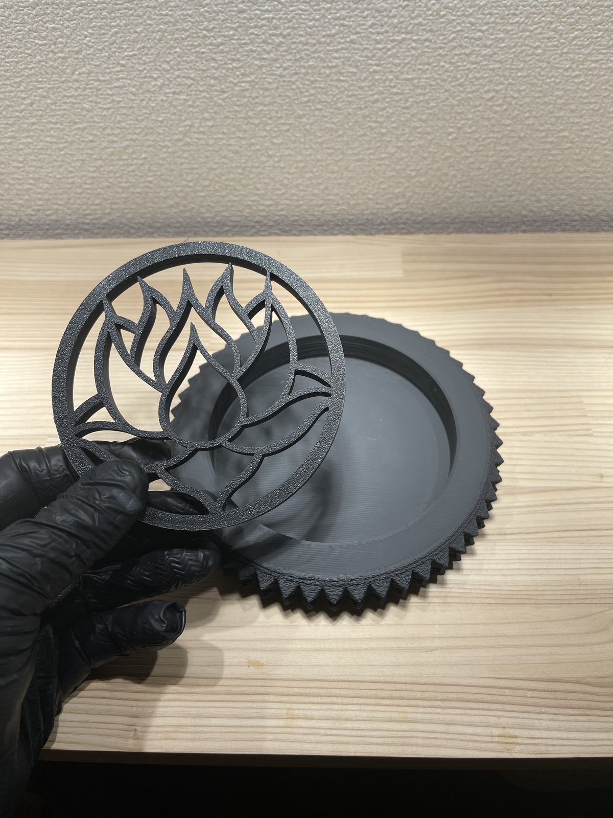 SP-3D04］3Dプリンター BLACK POT& SAUCER 鉢 鉢皿 | Sanpi