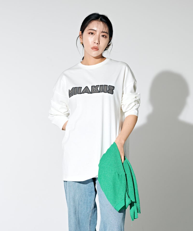 チェーンロゴ刺繍ロンT | Miiakiis Official Store チェーンロゴ刺繍ロンT | Miiakiis Official Store