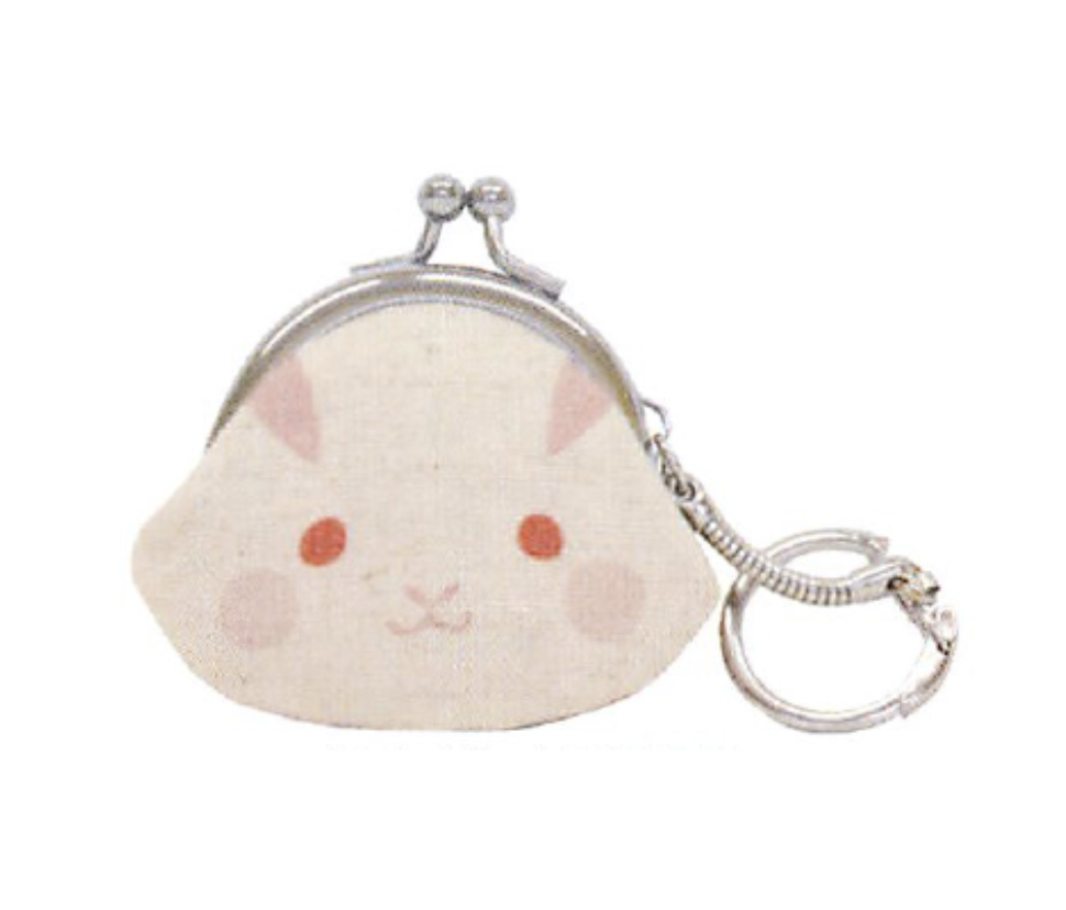 がま口　キーホルダー　手編み　うさぎちゃん がま口 キーホルダー 手編み うさぎちゃん