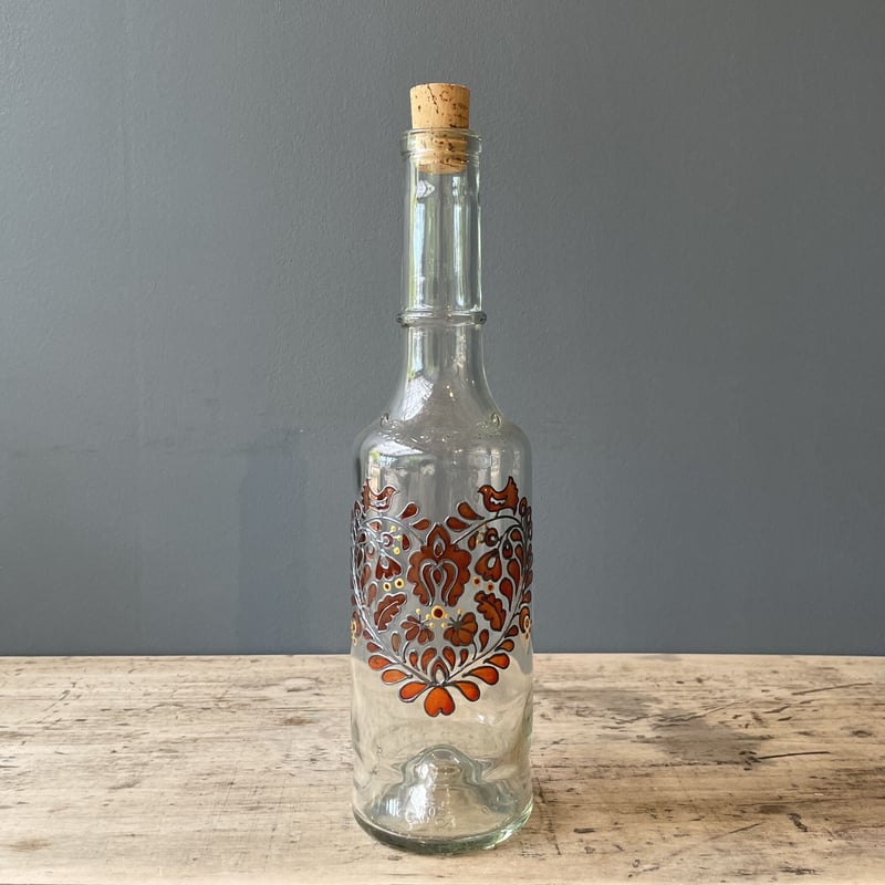 花柄ガラス瓶 デンマーク製 | OGISHIMA COFFEE Antiques