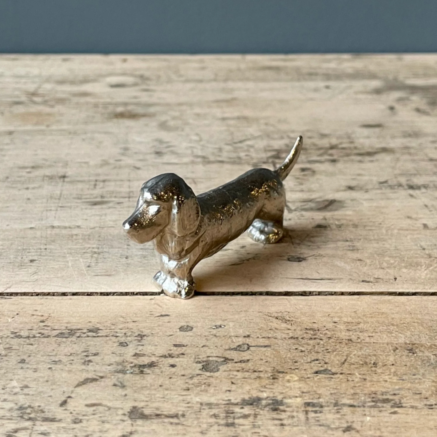 ダックスフンドみたいなアンティークな犬の置物　レア　希少　レトロ　オブジェ original