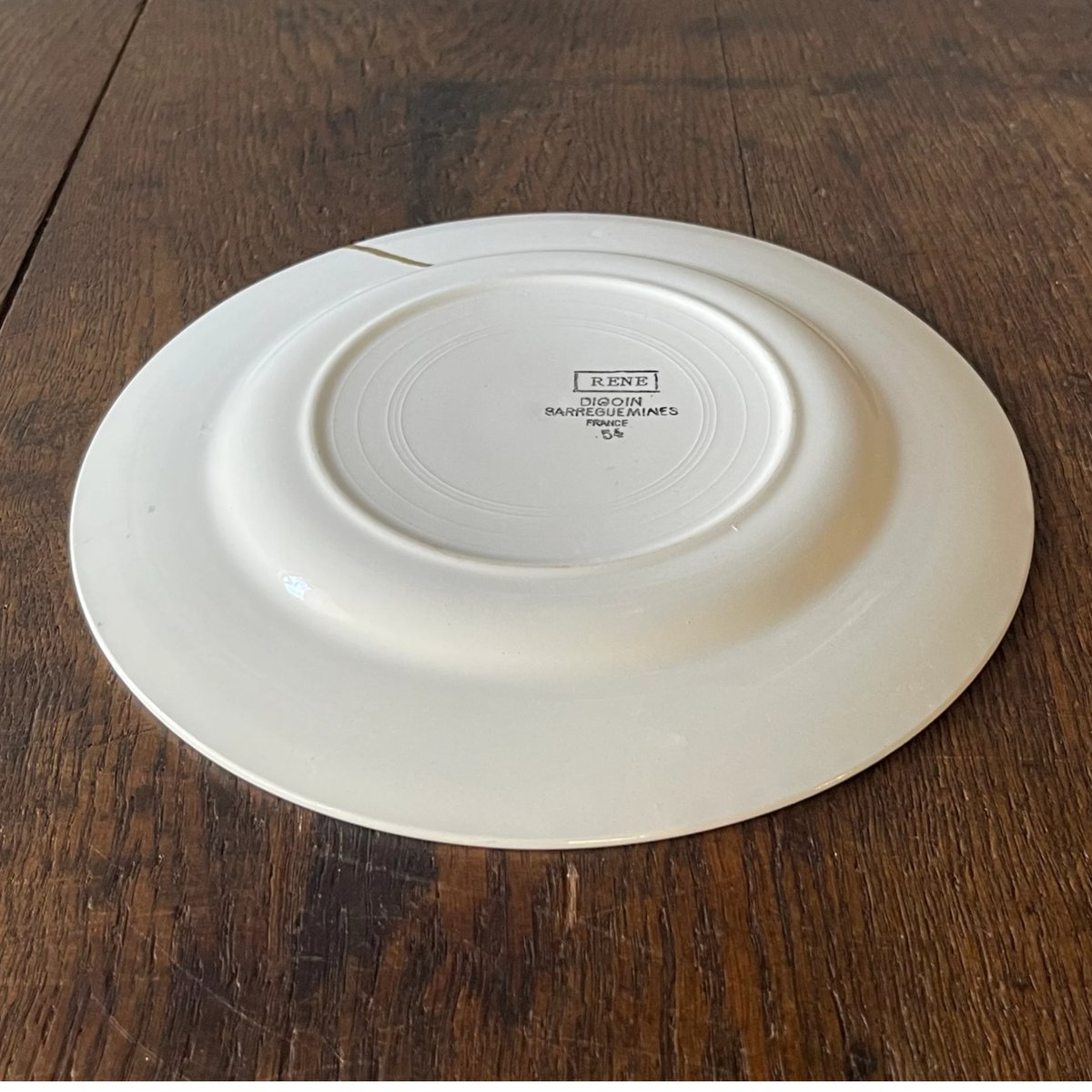 DIGOIN Sarreguemines プレート金継ぎ① 22.5㎝ フランスアンティーク