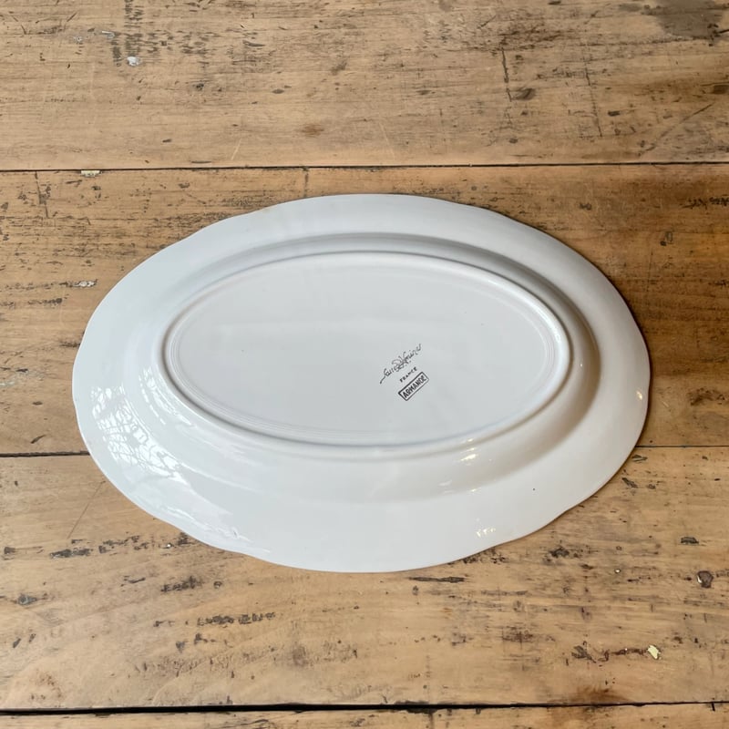 Sarreguemines 金縁オーバルプレート 31cm フランスアンティーク | OGIS