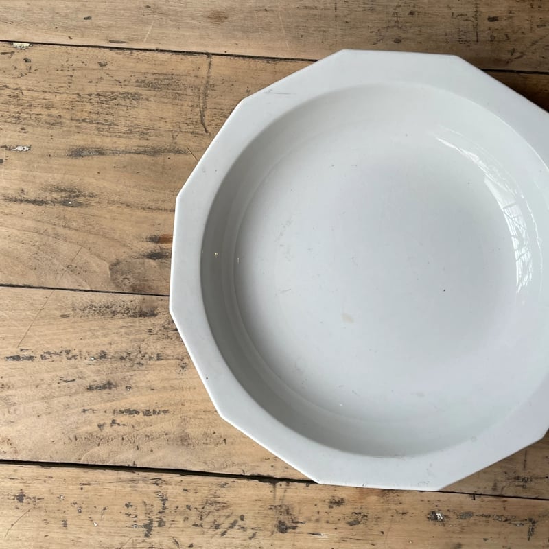 フランス　アンティーク　ホワイト 深皿 フランスアンティーク ホワイトプレート 深皿 アンティークプレート