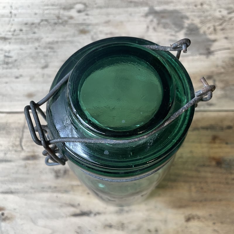 L'IDEALE 蓋付きガラス保存瓶 1L フランスアンティーク | OGISHIMA COF