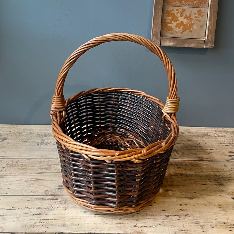 籐バスケット 籐かご イギリスビンテージ ① | OGISHIMA COFFEE Antiques