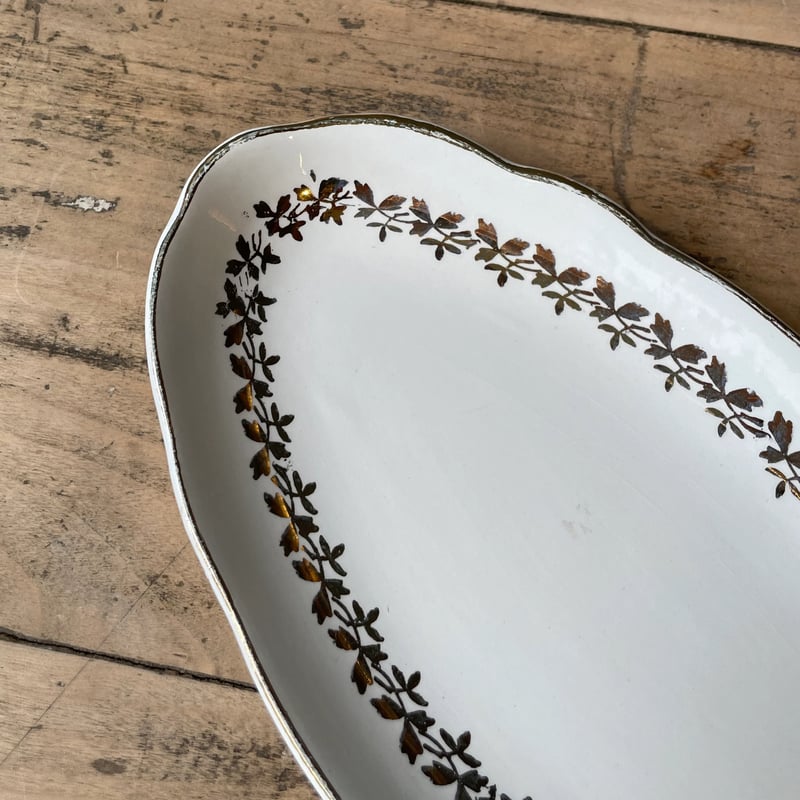 Sarreguemines 金縁オーバルプレート 23.5cm フランス Sarreguemines 金縁オーバルプレート 23.5cm フランス