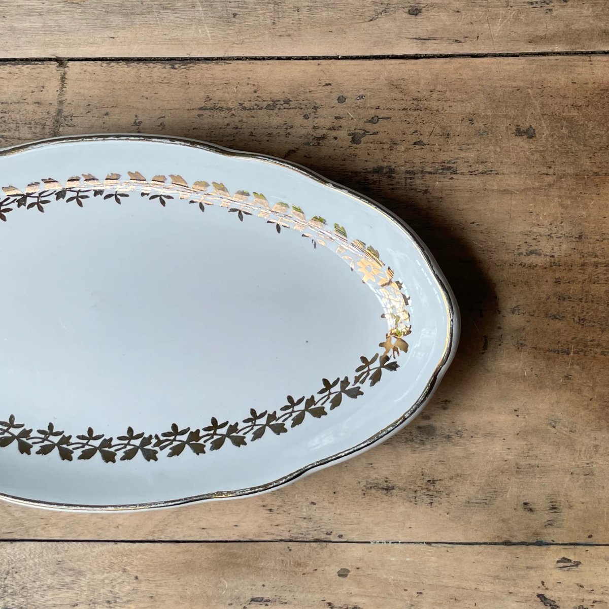 Sarreguemines 金縁オーバルプレート 23.5cm フランス Sarreguemines 金縁オーバルプレート 23.5cm フランス