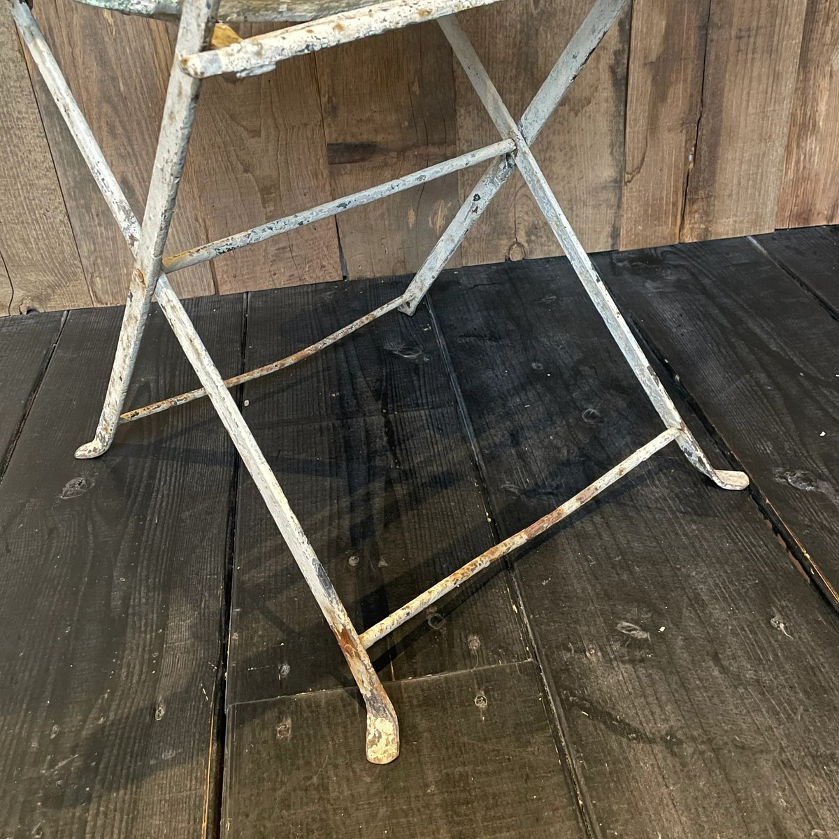 フランス　アンティーク　イス　椅子　折り畳み　メタル　チェアー　　レア 390878.jpg