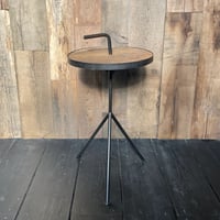 木製　コーヒーテーブル　サイドテーブル　ビンテージ調　天板38cm