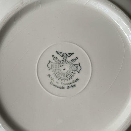 Villeroy & Boch　金縁　花リムプレート　23.5㎝　フランスアンティーク　①