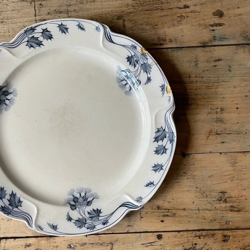 Villeroy & Boch 金継ぎ 花柄花リムプレート 32.5㎝ フランス