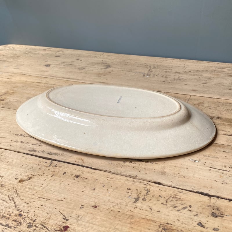 ROSE de NOEL クリスマスローズ柄 オーバルプレート 36.5cm フランス