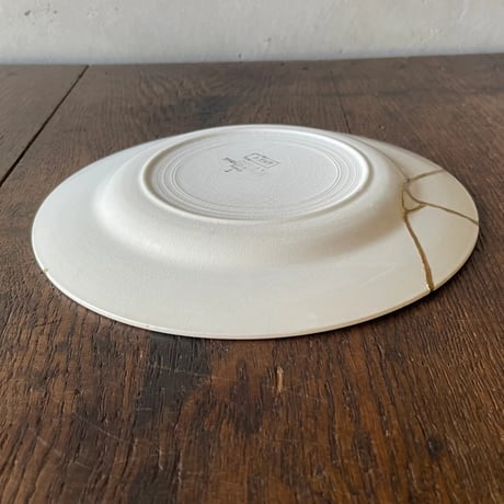 DIGOIN Sarreguemines プレート金継ぎ②　22.5㎝　フランスアンティーク