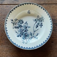 ボタニカル調草花柄　フランスアンティーク　プレート　23ｃｍ