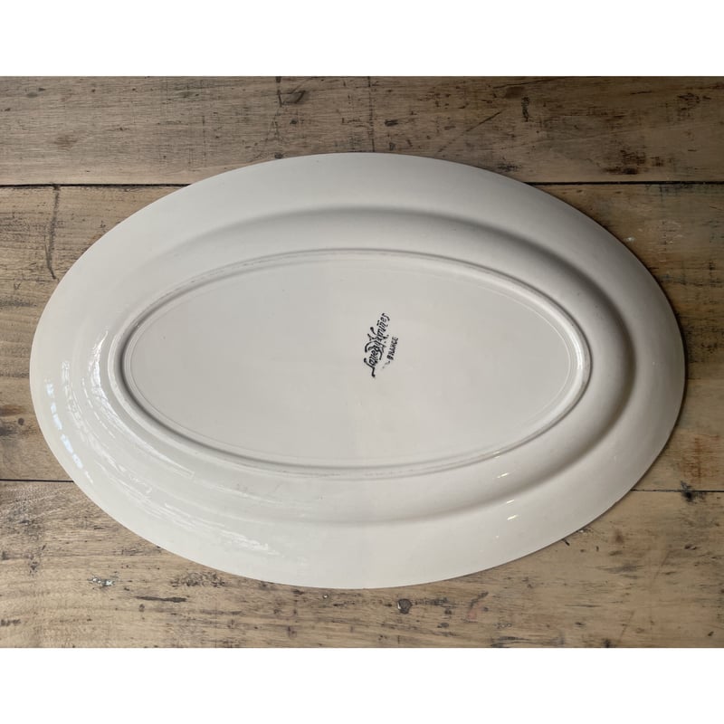 Sarreguemines オーバルプレート 36㎝ フランスアンティーク ③ Sarreguemines オーバルプレート 36㎝ フランスアンティーク ③