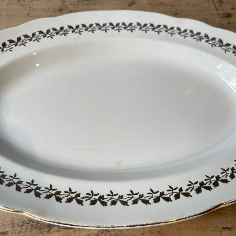 Sarreguemines 金縁オーバルプレート 31cm フランスアンティーク | OGIS