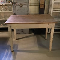 引き出し付き木製テーブル　デスク　イギリスアンティーク