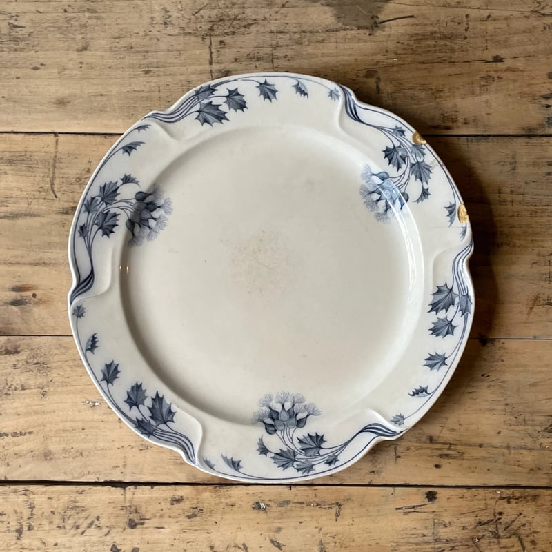 Villeroy & Boch 金継ぎ 花柄花リムプレート 32.5㎝ フランス