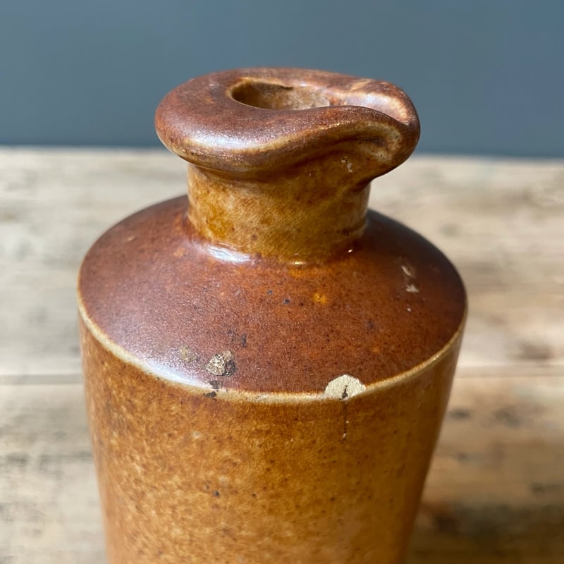 人気の英国アンティーク陶器ボトル ブラウン陶器ボトル イギリスアンティーク ⑤ | OGISHIMA COFFEE