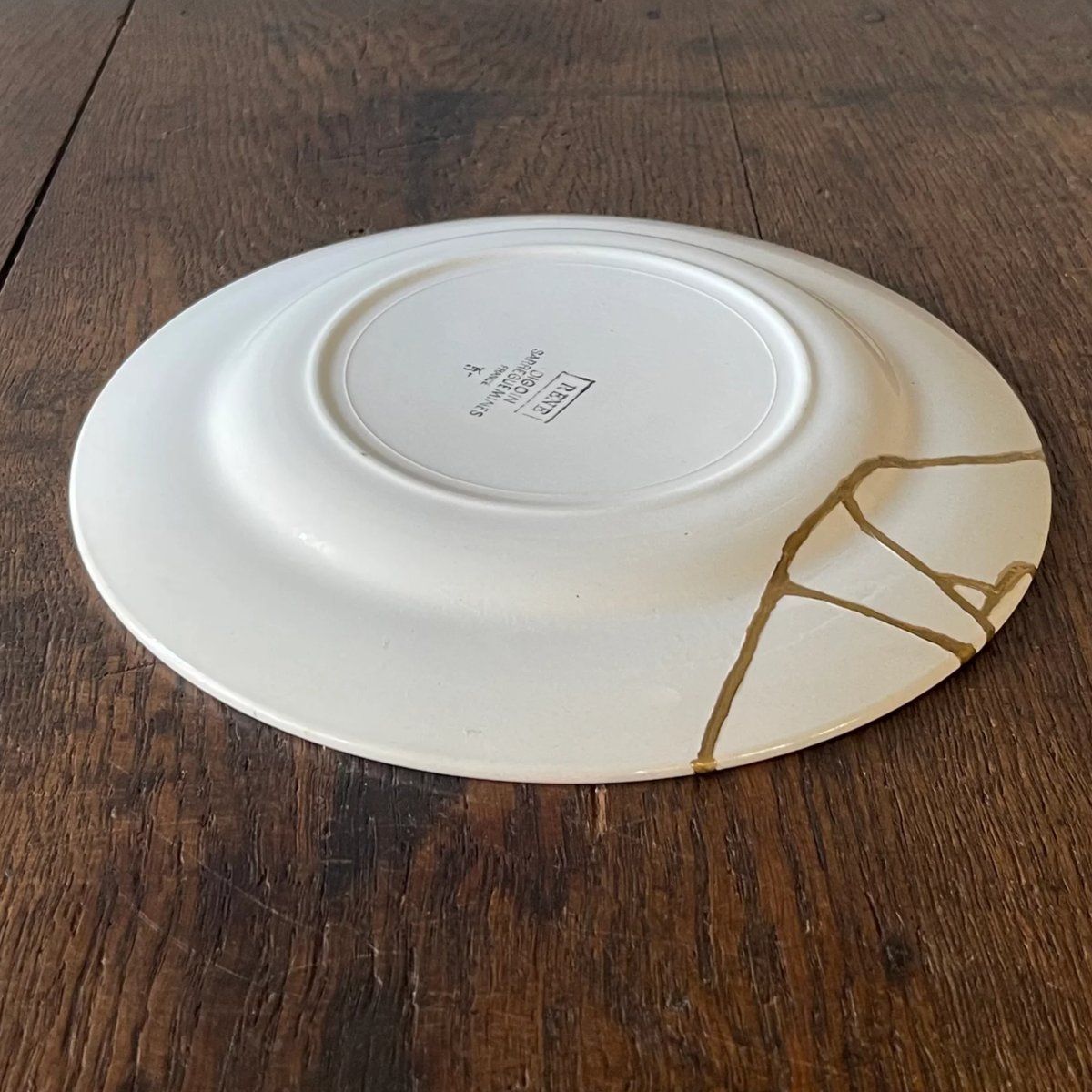 DIGOIN Sarreguemines プレート金継ぎ③ 22.5㎝ フランスアンティーク