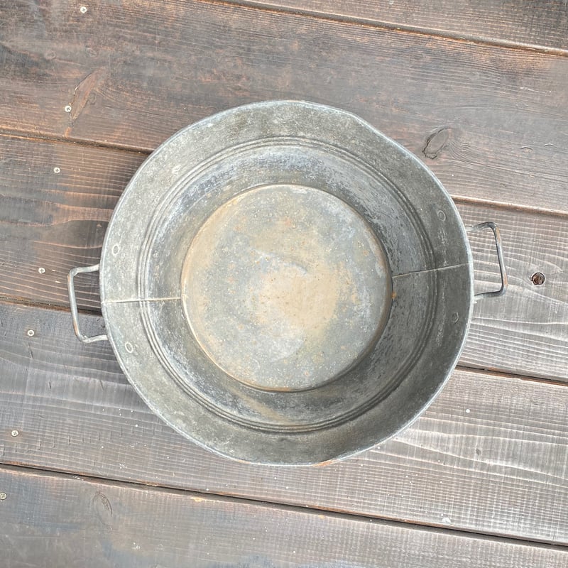 フランスアンティーク アルミ穴あきたらい バケツ | Brocante de La Cocotte （フランスアンティーク