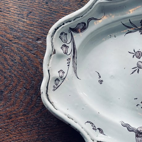 Luneville  リュネヴィル　オーバルプレート　30.5㎝　フランスアンティーク