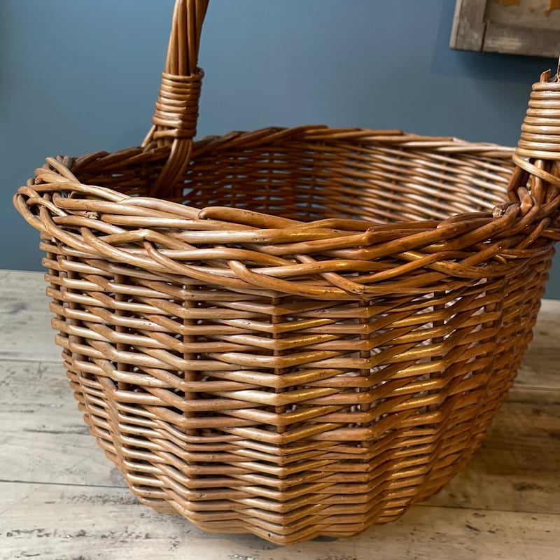 籐バスケット 籐かご イギリスビンテージ ② | OGISHIMA COFFEE Antiques