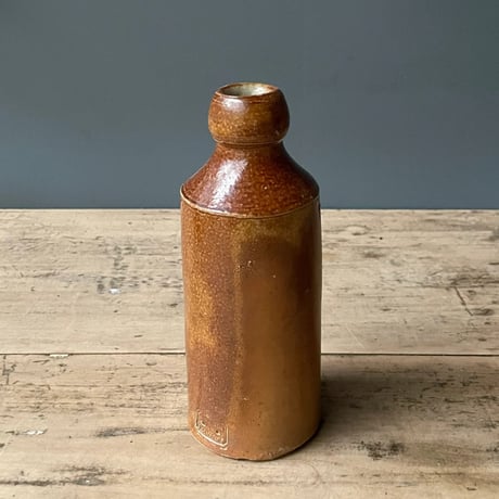 ブラウン陶器ボトル　イギリスアンティーク　⑤