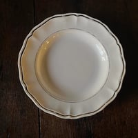 Sarreguemines　金縁　花リムプレート　25㎝　フランスアンティーク　③