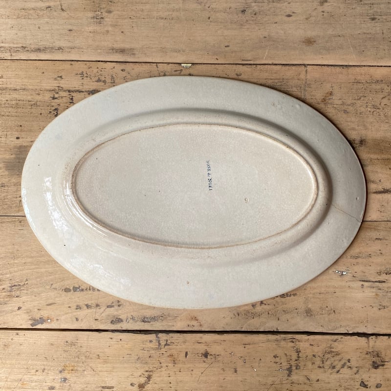 ROSE de NOEL クリスマスローズ柄 オーバルプレート 36.5cm フランス