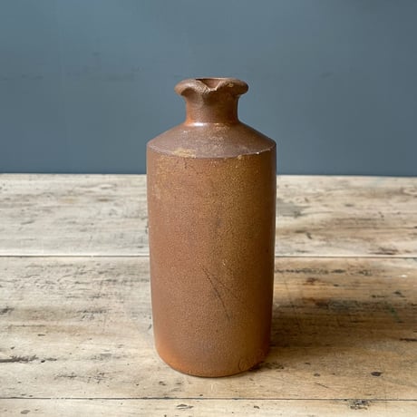 ブラウン陶器ボトル　イギリスアンティーク　③