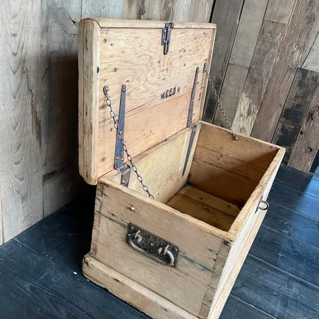 木製収納箱　宝箱　木箱　フランスアンティーク