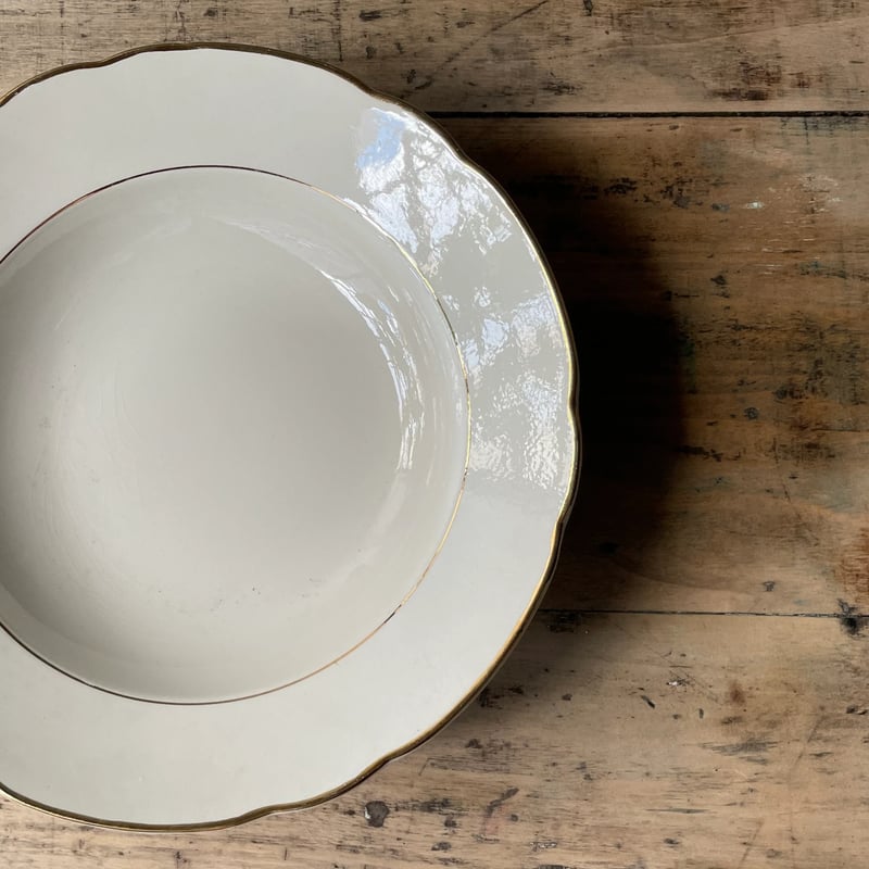 Villeroy & Boch 金縁 花リムプレート 23.5㎝ フランスアンティーク ①